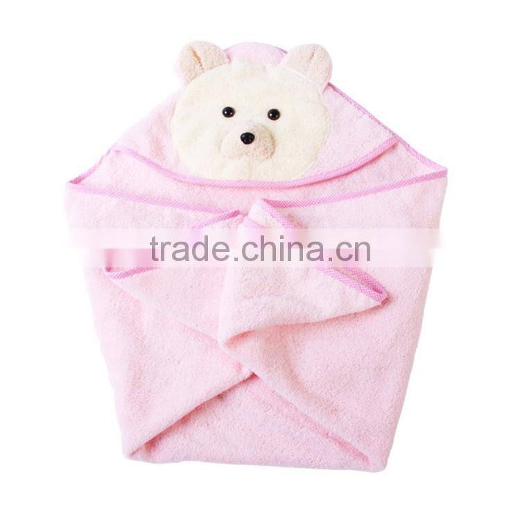 Animal hooded 100% cotton embroider baby bath towel