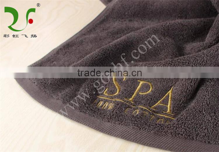 100% cotton embroidery spa hand towel