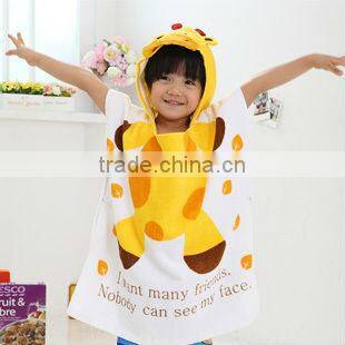 100% cotton breathable penguin design baby bath robe/kids bath robes