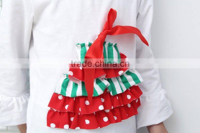 Christmas hot selling!! girl boutique pajamas baby girls 2 pcs baby gift set