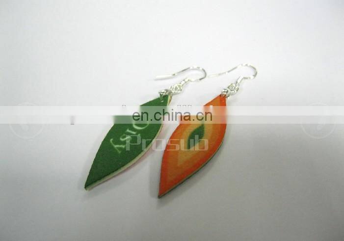 DIY sublimation heat transfer French fiber earrings