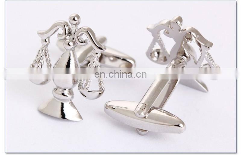 Delicate Libra Silver Cufflinks Luxury Mens Cufflinks Brand