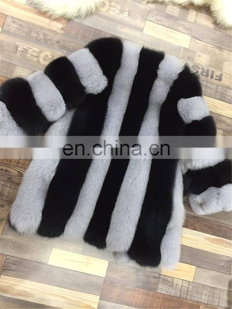 Hot Selling Women Genuine Fox Fur Coat Warm Beautiful Fashion Winter Cape Coat