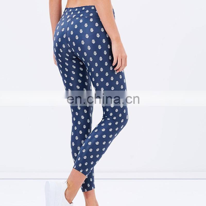 polyester spandex compression tights custom printed leggings