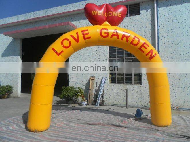 Heart shaped inflatable archway for advertising/commercial inflatable arch for promotiion