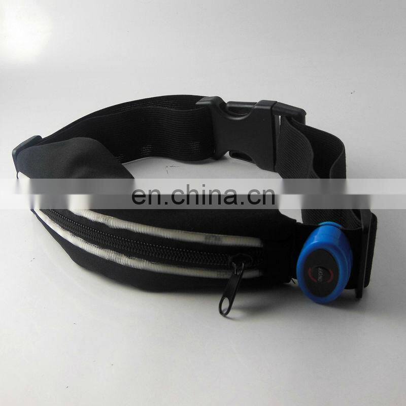 LED belt with POUCH for sport led belt waist pouchbelt wallet pouch
