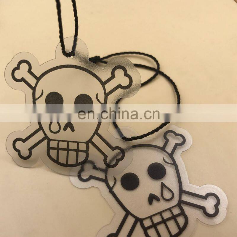 hang tag pvc transparent hang tag
