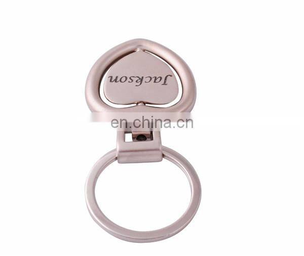 hot sale heart shaped customized metal keychain