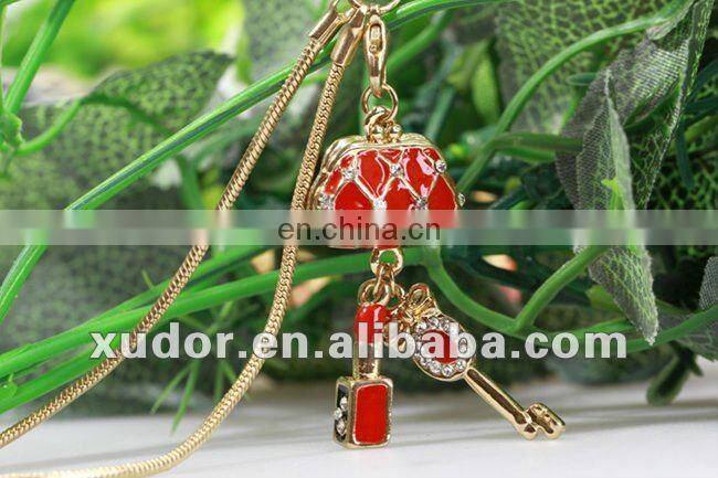 Red handbag Mobilephone Accessory,mobile phone strap/charm 5608