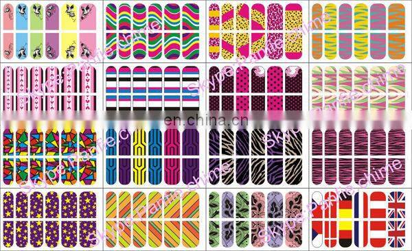 hot sale self adhesive populer water transfer nail sticker
