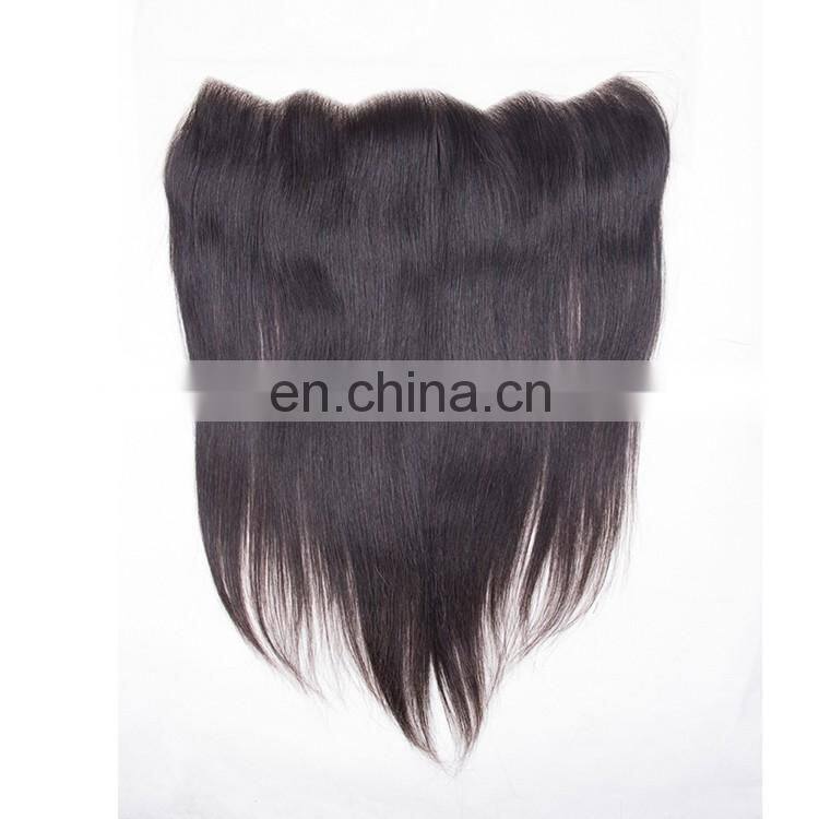 Raw Indian Hair Ear To Ear Pre Plucked Lace Frontal Closure Straight Human Hair Extensions Lace Frontal Piece