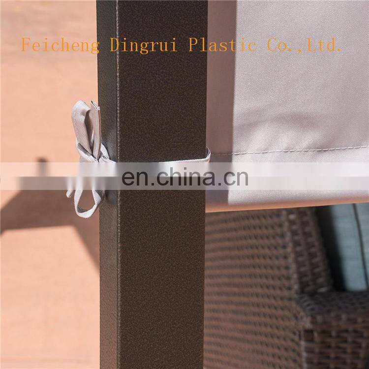 Steel Framed 10' by 10' Gazebo and PVC Coated Sail Finishing Grey Tent