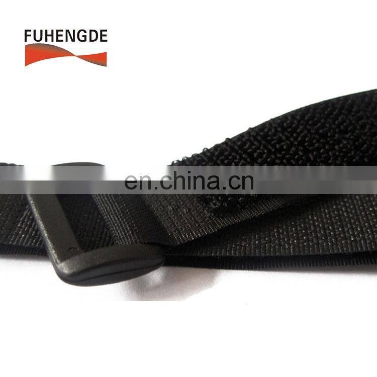 Flexible Elastic hook and loop strap with buckle