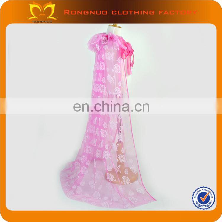 2019 Hot Sale Hot Pink Snowflake Capes Beautiful Girls Cape Dress Cape For Evening Dress Of Chiffon