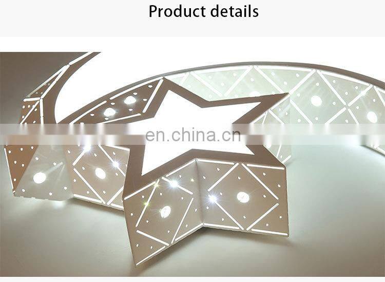 Creative LED living room ceiling light modern simple stars moon hollow lamps for children bedroom