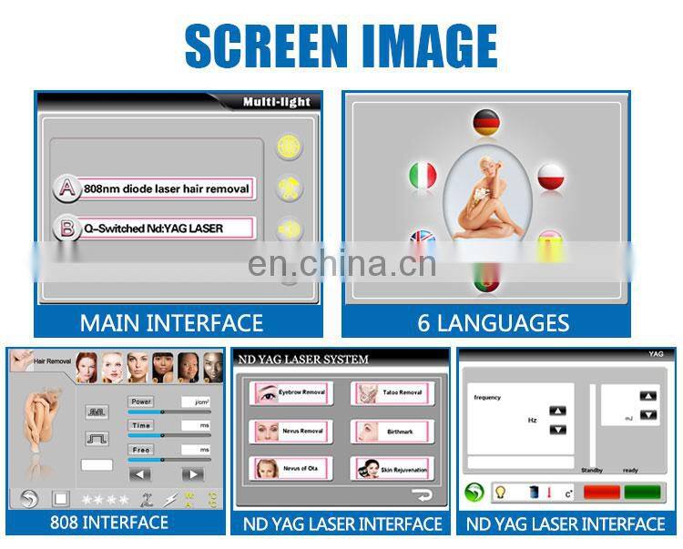 Beauty salon equipment dental nd yag long pulse laser vascular/808nm laser hair removal machine