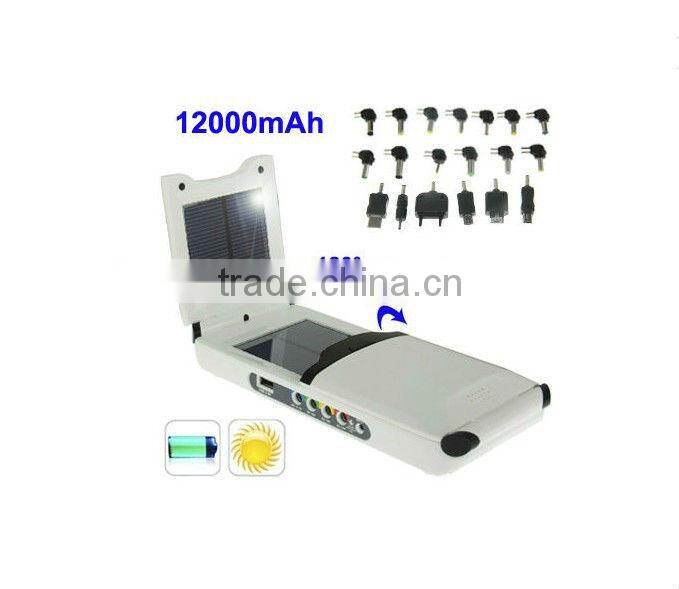 12000mah Foldable solar laptop charger for notebooks eBooks tablet PC laptops mobile phones