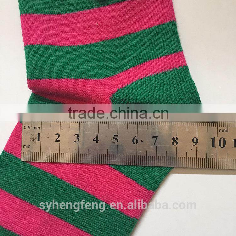2015 hot saling women bright-coloured socks stripe sock