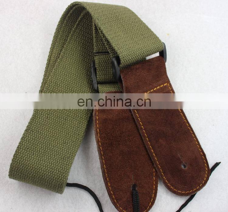 Electric Acoustic Leather Head Guitar Straps Pure Cotton Material
