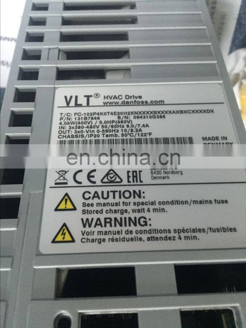 Danfoss 131B7846 Inverter VLT Micro Drive FC102P4K0T4E20H2XNXXXXSXXXXAXBXCXXXXDX Brand New Genuine