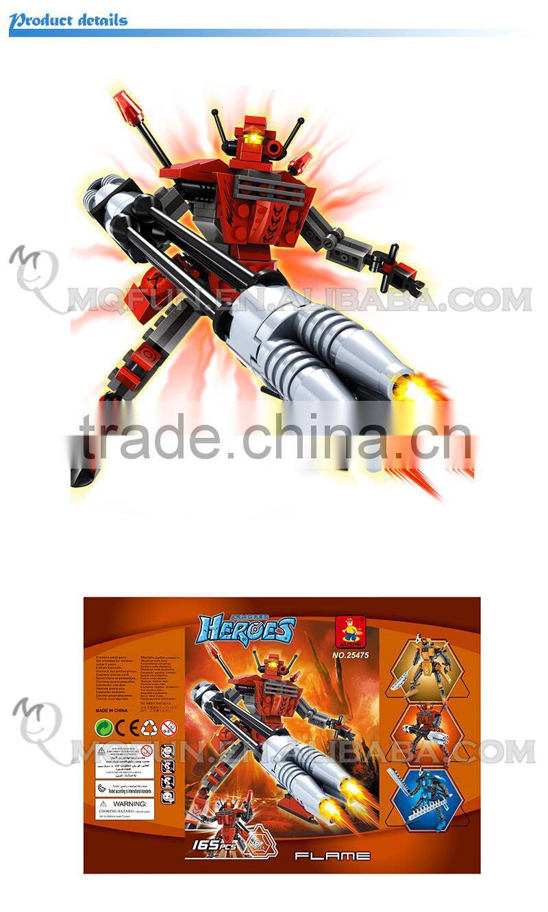 Mini Qute DIY outer space guarder robot astronaut super hero action figure plastic model building block educational toy NO.25475