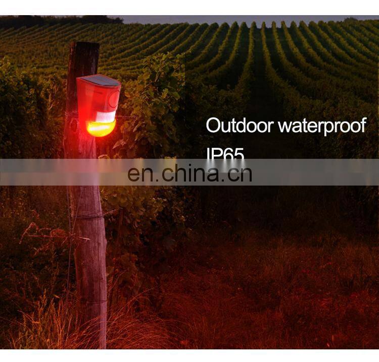 Solar Blinking Led Alarm Light Sensor Outdoor Wireless Solar Power Lamp Alarm