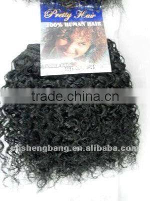 Afro human hair extension/3 pcs hair weave