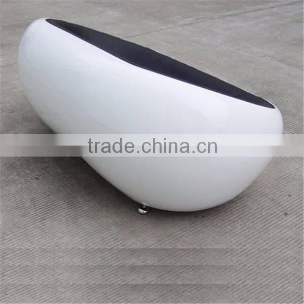 Famous design leather two seat scoop loveseat chair