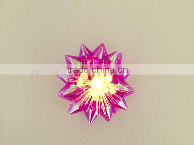 3 bows per blister LED present ribbon bow with 7 colors change for Christmas Decoration