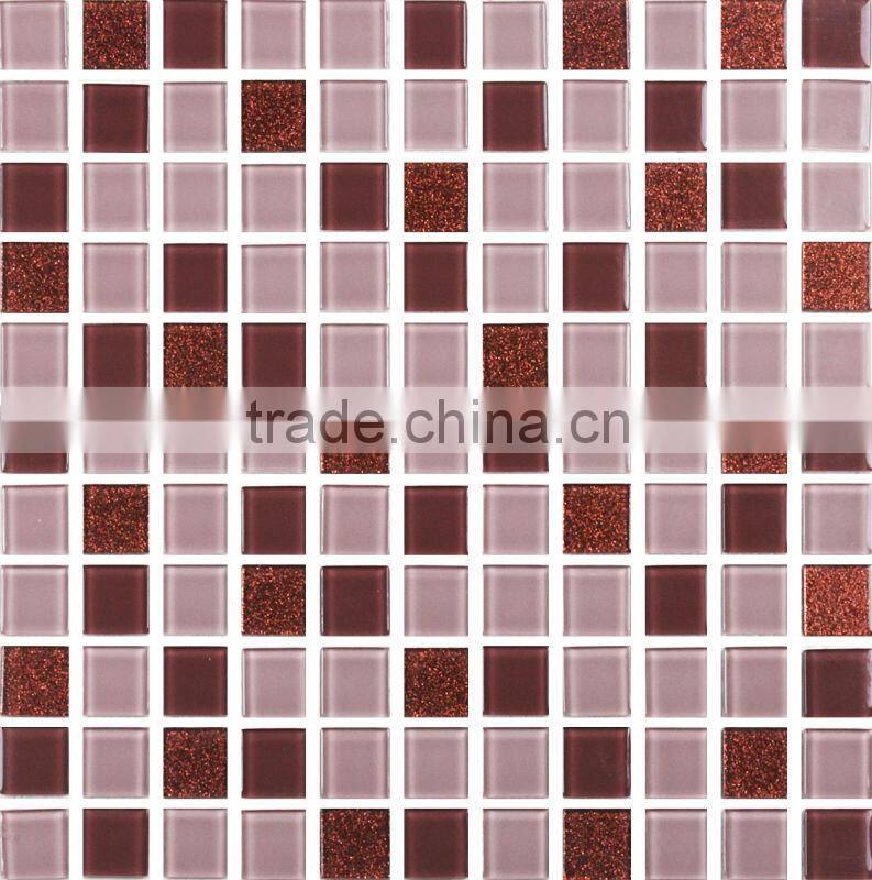 2014 factory price broken glass mosaic tile mosaic glass