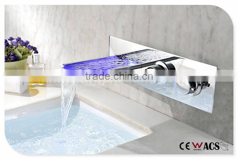 LED sink faucet ,Led light faucet,Rainfall basin wall-mounted faucets