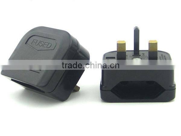 CE ROHS BSI Approved Fire retardant PC UK HK Ireland Kuwait Singapore Type G to EU Korea Type C plug travel adapter converter