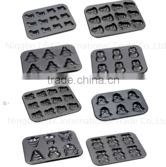 High quality Non-stick carbon steel cake mould snowman cake pan