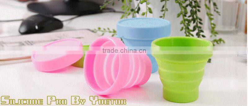 outdoor foldable portable silicone water cup 170ML