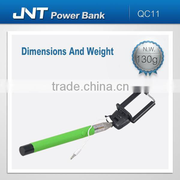 $1.2 Hot popular travel tripod,wired selfie stick ,offer OEM service QC11