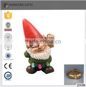 LED snails shape resin ornament w/solar light