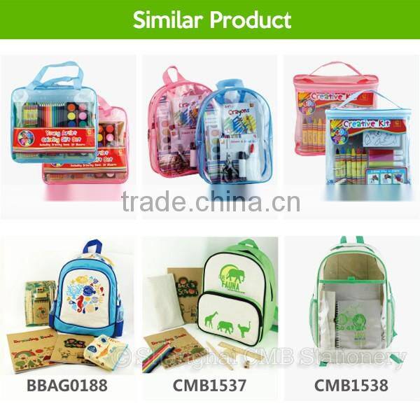 Eco stationery set backpack school bag