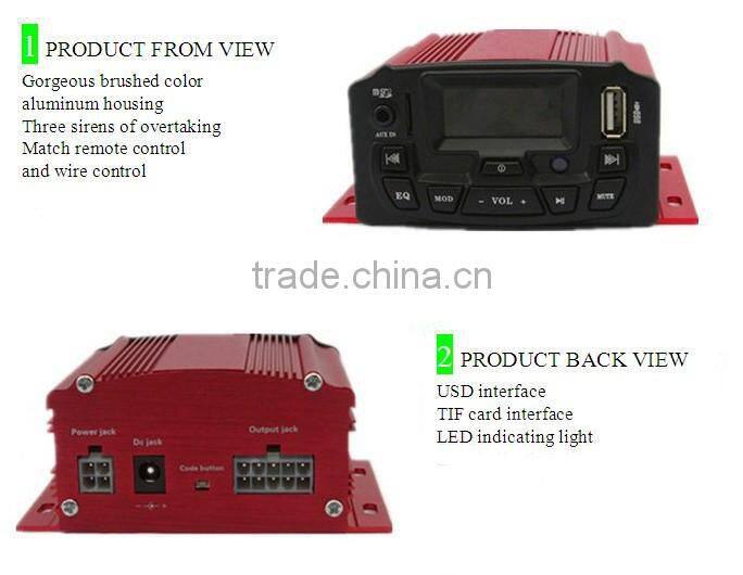 TYT737 made in china unique high power wholesale remote control motorcycle alarm manual 4X15/25W long distance