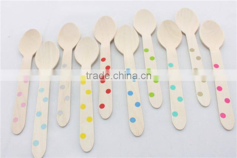 Disposable Flat Birch Wood Decorative Spoons