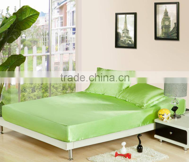 cheap wholesale soft silk bed covers, fitted sheet, silk mattress protector