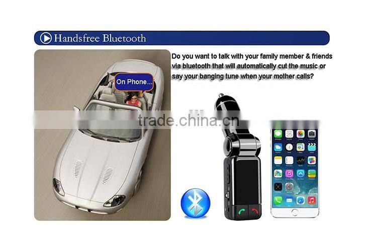 Wireless Bluetooth Car Kit MP3 Player FM Transmitter Modulator USB SD LCD Remote