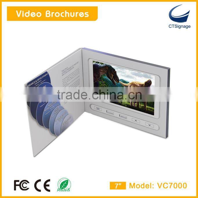 Factory wholesale 7 inch lcd video brochure