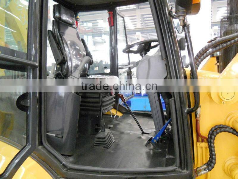 Backhoe loader with attachments CE,vertical legs