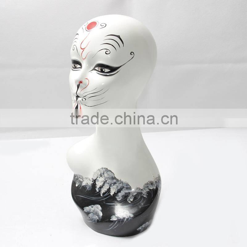 Alibaba 2015 Hot Selling Abstract Hand-painted Display doll Head Wholesale