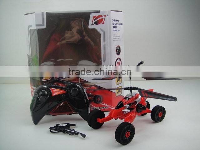 2015 New Design! 2 CH remote control helicopter rc quadcopter car ufo
