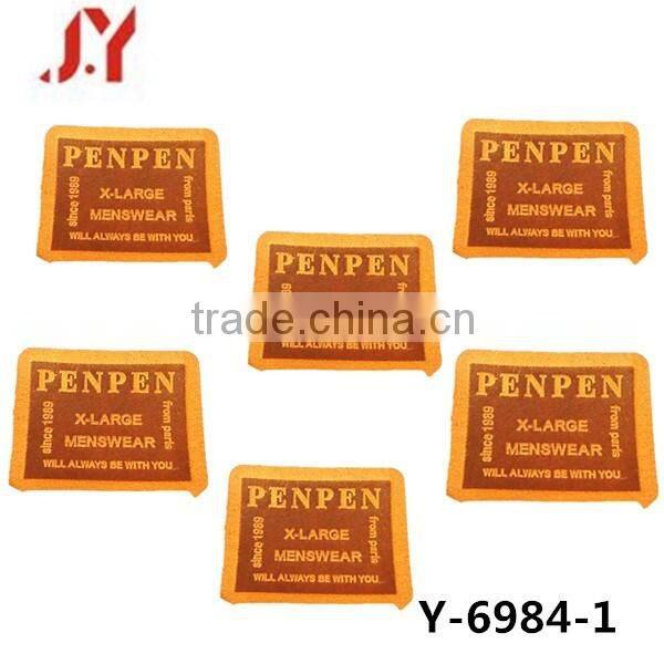 China Supplier Fancy Embossed Denim /PU Leather Patches