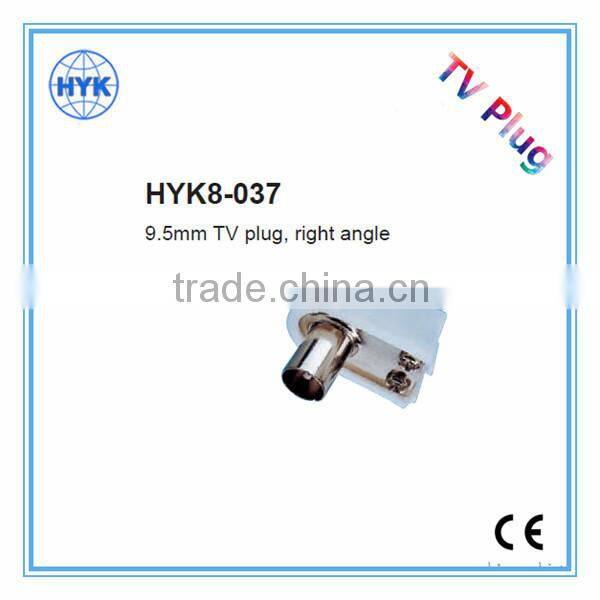 9.5mm TV plug/TV jack/angle type/coaxial connector screw type/audio & video plug