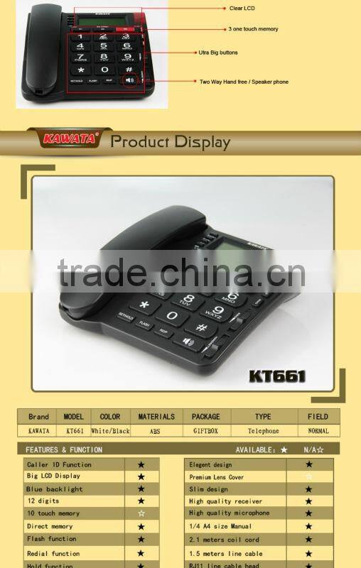 Simple design multifunction desktop senior phone