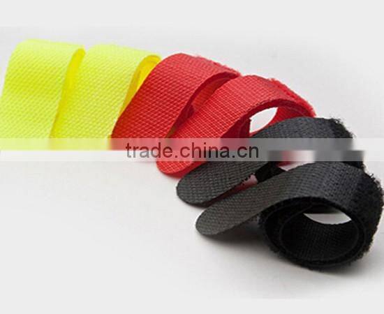 100% nylon colorful hook and loop straps computer cable ties