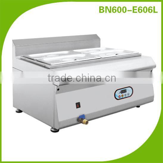 stainless steel table top electric bain marie food warmer with cabinet frame BN600-E607C